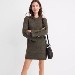 NWT Madewell Donegal Button-Sleeve Sweater-Dress